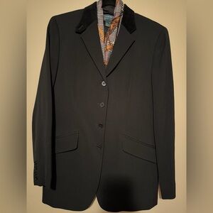 Ralph Lauren Black Riding Blazer with Velvet Collar